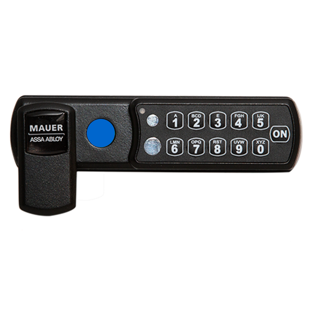 06101102-EOL-HR mauer EOLcam pin code lock black Right horizontal mounting-single use.