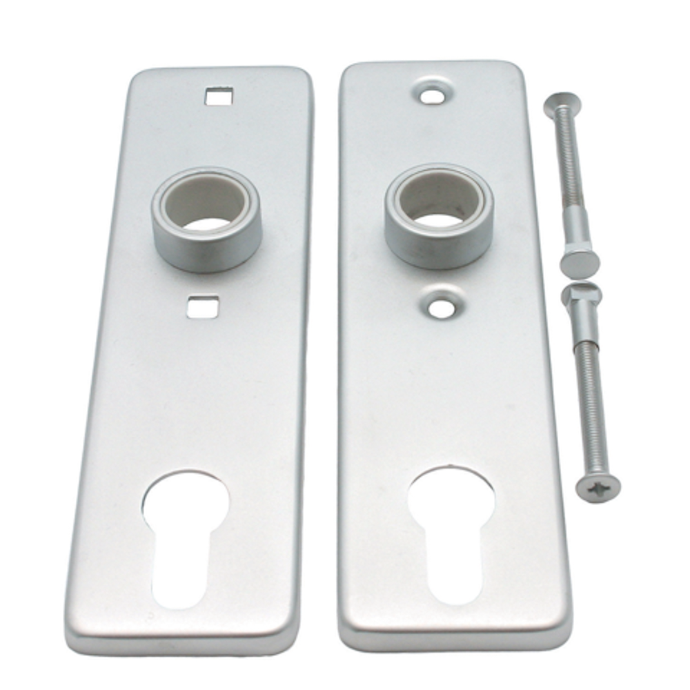Escutcheons 165x45 mm - Blind, key hole, PC- hole, lavatory version brass